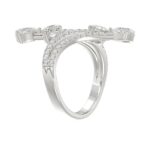 14K WHITE GOLD 2.00CT ROUND/PEAR DIAMOND LADIES RING - Image 5