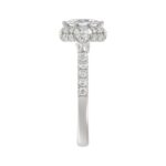 14K WHITE GOLD 2.00CT ROUND/PEAR/OCTAGON STEP CUT DIAMOND LADIES RING - Image 4