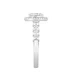 14K WHITE GOLD 3 1/10CT ROUND/PRINCESS DIAMOND LADIES RING (CENTER STONE OVAL DIAMOND 1 1/4CT) - Image 3