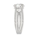 14K WHITE GOLD 3 1/2CT ROUND DIAMOND LADIES RING (CENTER STONE ROUND DIAMOND 3CT) - Image 4