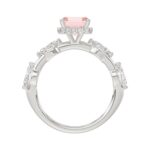 14K WHITE GOLD 3 1/2CT ROUND/MARQUISE/PINK EMERALD DIAMOND LADIES RING (CENTER STONE PINK EMERALD DIAMOND 3.00CT) - Image 5
