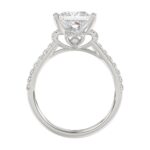 14K WHITE GOLD 3 1/2CT ROUND/PRINCESS DIAMOND LADIES BRIDAL SET (CENTER STONE PRINCESS DIAMOND 3.00CT) - Image 2