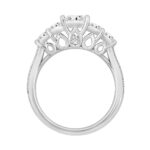 14K WHITE GOLD 3 1/2CT ROUND/PRINCESS DIAMOND LADIES BRIDAL SET (CENTER STONE PRINCESS DIAMOND 3/4CT ) - Image 2