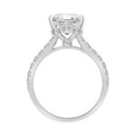 14K WHITE GOLD 3 1/2CT ROUND/PRINCESS DIAMOND LADIES RING (CENTER STONE PRINCESS DIAMOND 3.00CT) - Image 3
