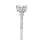 14K WHITE GOLD 3 1/2CT ROUND/PRINCESS DIAMOND LADIES RING (CENTER STONE PRINCESS DIAMOND 3.00CT) - Image 2
