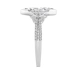 14K WHITE GOLD 3 1/3CT ROUND/MARQUISE DIAMOND LADIES RING (CENTER STONE MARQUISE DIAMOND 3CT) - Image 3