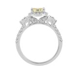 14K WHITE GOLD 3 1/4CT ROUND/CADILLAC/YELLOW RADIANT DIAMOND LADIES RING (CENTER STONE YELLOW RADIANT DIAMOND 2.00CT) - Image 2