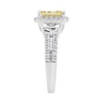 14K WHITE GOLD 3 1/4CT ROUND/CADILLAC/YELLOW RADIANT DIAMOND LADIES RING (CENTER STONE YELLOW RADIANT DIAMOND 2.00CT) - Image 3