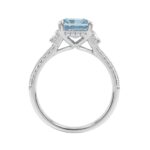 14K White Gold 3 3/4 Ct Emerald Cut Lab Grown Diamond Ring  Womens Engagement Ring With Round & Emerald Cut Diamonds, Fine Jewelry 3.00Ct RADIANT - Image 2