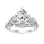 14K WHITE GOLD 3 5/8CT MARQUISE DIAMOND LADIES RING (CENTER STONE MARQUISE DIAMOND 2.00CT)