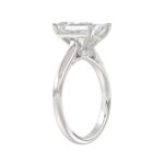 14K WHITE GOLD 3 7/8CT ROUND/EMERALD DIAMOND LADIES BRIDAL SET (CENTER STONE EMERALD DIAMOND 2 1/2CT) - Image 2