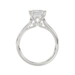 14K WHITE GOLD 3 7/8CT ROUND/EMERALD DIAMOND LADIES BRIDAL SET (CENTER STONE EMERALD DIAMOND 2 1/2CT) - Image 3