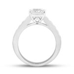 14K WHITE GOLD 3.00CT CUSHION/PRINCESS DIAMOND LADIES RING - Image 2