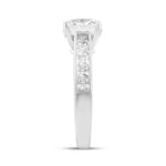 14K WHITE GOLD 3.00CT CUSHION/PRINCESS DIAMOND LADIES RING - Image 3