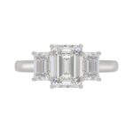 14K WHITE GOLD 3.00CT EMERALD DIAMOND LADIES RING (CENTER STONE EMERALD DIAMOND 2CT) - Image 5