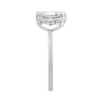 14K WHITE GOLD 3.00CT EMERALD/ROUND DIAMOND LADIES RING - Image 3