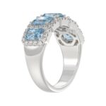 14K WHITE GOLD 3.00CT ROUND/BLUE RADIANT DIAMOND LADIES RING (BLUE RADIANT DIAMOND 2 1/2CT) - Image 3