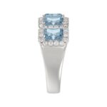 14K WHITE GOLD 3.00CT ROUND/BLUE RADIANT DIAMOND LADIES RING (BLUE RADIANT DIAMOND 2 1/2CT) - Image 4