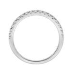 14K WHITE GOLD 3/8CT ROUND DIAMOND LADIES BAND - Image 2