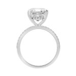 14K WHITE GOLD 4 1/4CT ROUND/CUSHION DIAMOND LADIES RING (CENTER STONE CUSHION DIAMOND 4.00CT) - Image 3