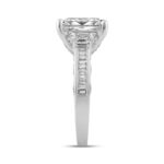 14K WHITE GOLD 4 1/4CT ROUND/RADIANT/BAGUETTE /TRAPEZOID DIAMOND LADIES RING - Image 2
