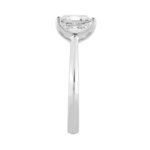 14K WHITE GOLD 4.00CT CUSHION DIAMOND LADIES RING - Image 3