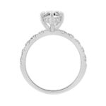 14K WHITE GOLD 4.00CT MARQUISE/ROUND DIAMOND LADIES RING (CENTER STONE MARQUISE DIAMOND 3.00CT) - Image 3