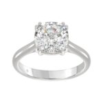 14K WHITE GOLD 5.00CT CUSHION DIAMOND LADIES RING (CENTER STONE CUSHION DIAMOND 5CT)