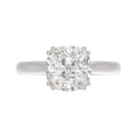 14K WHITE GOLD 5.00CT CUSHION DIAMOND LADIES RING (CENTER STONE CUSHION DIAMOND 5CT) - Image 5