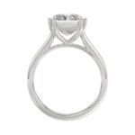 14K WHITE GOLD 5.00CT EMERALD DIAMOND LADIES RING (CENTER STONE EMERALD DIAMOND 5CT) - Image 2