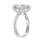 14K WHITE GOLD 5.00CT EMERALD DIAMOND LADIES RING (CENTER STONE EMERALD DIAMOND 5CT) - Image 3