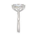 14K WHITE GOLD 5.00CT EMERALD DIAMOND LADIES RING (CENTER STONE EMERALD DIAMOND 5CT) - Image 4