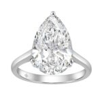 14K WHITE GOLD 5.00CT PEAR DIAMOND LADIES RING (CENTER STONE PEAR DIAMOND 5CT)