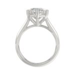 14K WHITE GOLD 5.00CT ROUND/MARQUISE DIAMOND LADIES RING (CENTER STONE MARQUISE DIAMOND 5CT) - Image 2