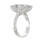 14K WHITE GOLD 5.00CT ROUND/MARQUISE DIAMOND LADIES RING (CENTER STONE MARQUISE DIAMOND 5CT) - Image 3