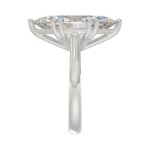 14K WHITE GOLD 5.00CT ROUND/MARQUISE DIAMOND LADIES RING (CENTER STONE MARQUISE DIAMOND 5CT) - Image 4