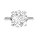 14K WHITE GOLD 6.00CT ROUND DIAMOND LADIES RING - Image 5