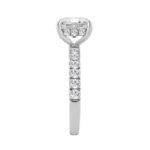 14K WHITE GOLD 6.00CT ROUND/CUSHION DIAMOND LADIES RING (CENTER STONE CUSHION DIAMOND 5CT) - Image 3