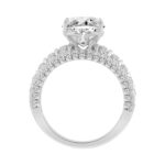 14K WHITE GOLD 6.00CT ROUND/OVAL DIAMOND LADIES RING (CENTER STONE OVAL DIAMOND 5.00CT) - Image 2