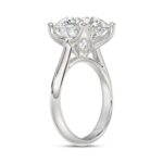 14K WHITE GOLD 8.00CT ROUND DIAMOND LADIES RING - Image 3