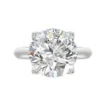 14K WHITE GOLD 8.00CT ROUND DIAMOND LADIES RING - Image 5