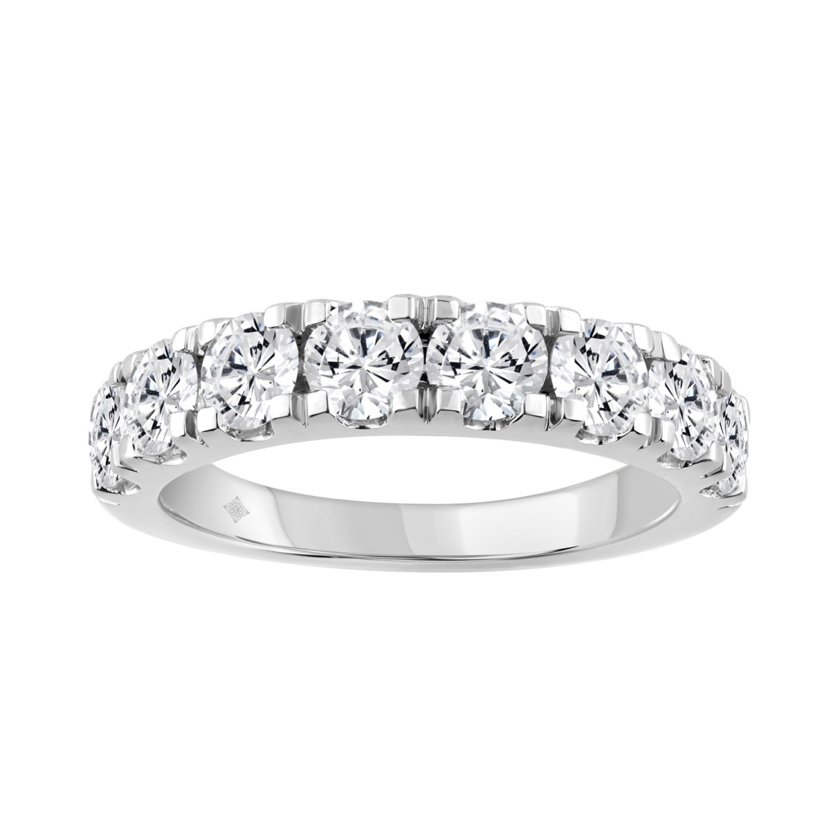 14K WHITE GOLD GOLD 2.00CT ROUND DIAMOND LADIES BAND - Image 1
