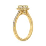 14K YELLOW GOLD 1 1/2CT CUSHION/ROUND DIAMOND LADIES BRIDAL SET (CENTER STONE YELLOW CUSHION DIAMOND 1CT) - Image 3