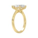14K YELLOW GOLD 1 1/2CT MARQUISE DIAMOND SOLITAIRE RING - Image 3