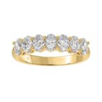 14K YELLOW GOLD 1 1/2CT OVAL DIAMOND LADIES BAND