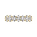 14K YELLOW GOLD 1 1/2CT OVAL DIAMOND LADIES BAND - Image 5