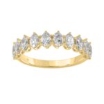 14K YELLOW GOLD 1 1/2CT OVAL DIAMOND LADIES BAND