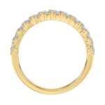 14K YELLOW GOLD 1 1/2CT ROUND/MARQUISE DIAMOND LADIES BAND - Image 2