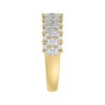 14K YELLOW GOLD 1 1/2CT ROUND/MARQUISE DIAMOND LADIES BAND - Image 4