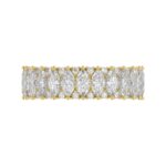 14K YELLOW GOLD 1 1/2CT ROUND/MARQUISE DIAMOND LADIES BAND - Image 5